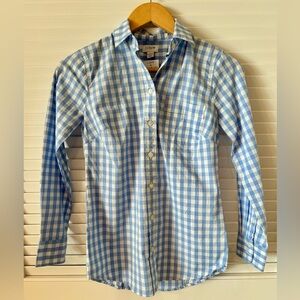 NWT JCrew Light Blue Gingham Shirt